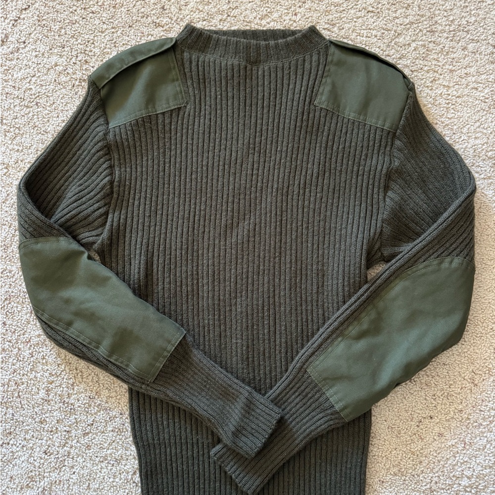 DSCP Valor Collection Wool Service Sweater Men's Size 42 Olive Green US Military